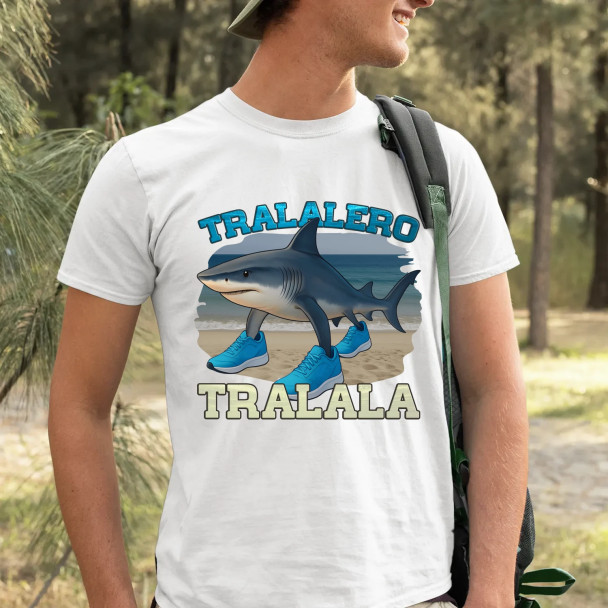 Tralalero Tralala - Italian Brainrot  - męska koszulka z nadrukiem