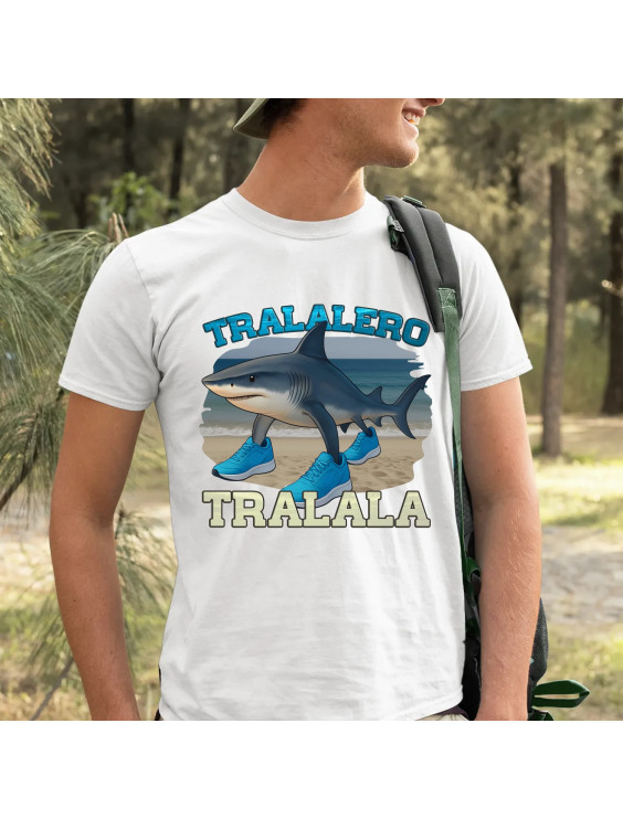 Tralalero Tralala - Italian Brainrot  - męska koszulka z nadrukiem