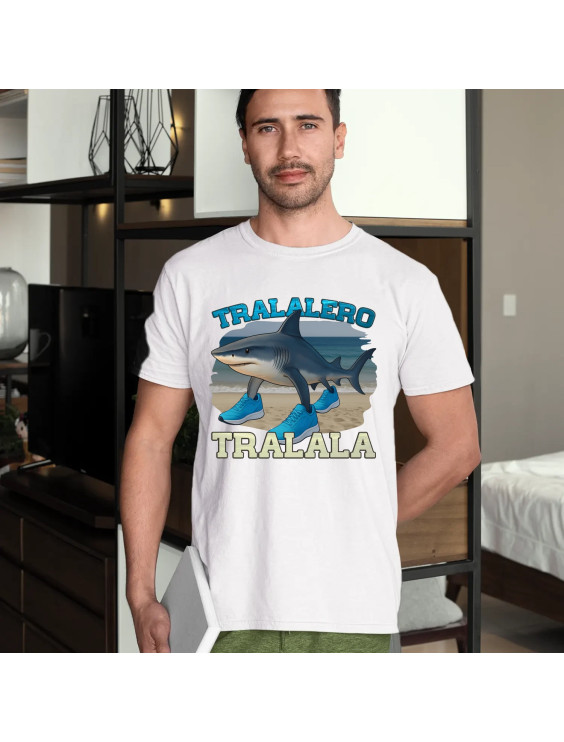 Tralalero Tralala - Italian Brainrot  - męska koszulka z nadrukiem
