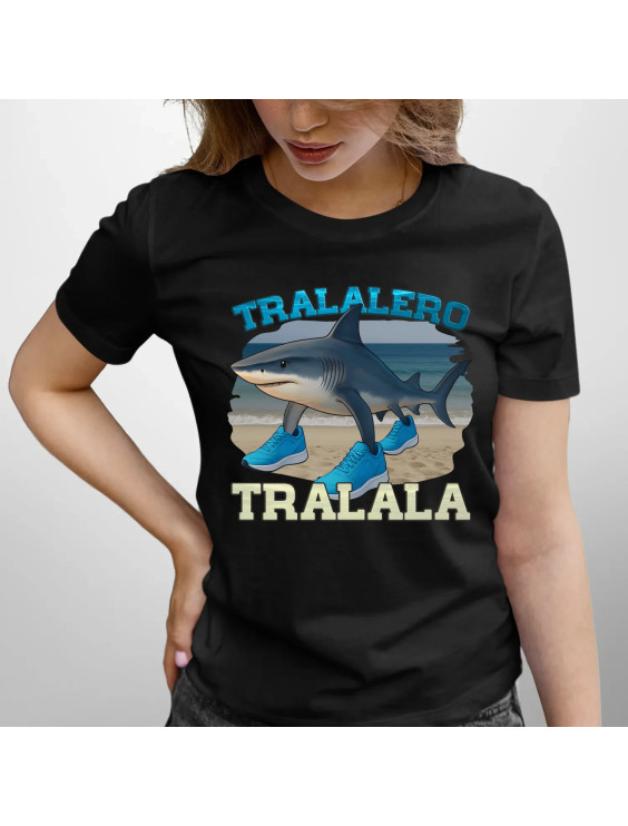 Tralalero Tralala - Italian Brainrot - damska koszulka z nadrukiem