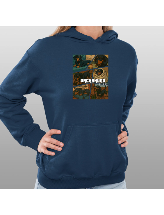 Dachshund life - życie jamnika - damska bluza z nadrukiem