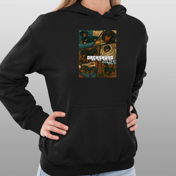 Dachshund life - życie jamnika - damska bluza z nadrukiem