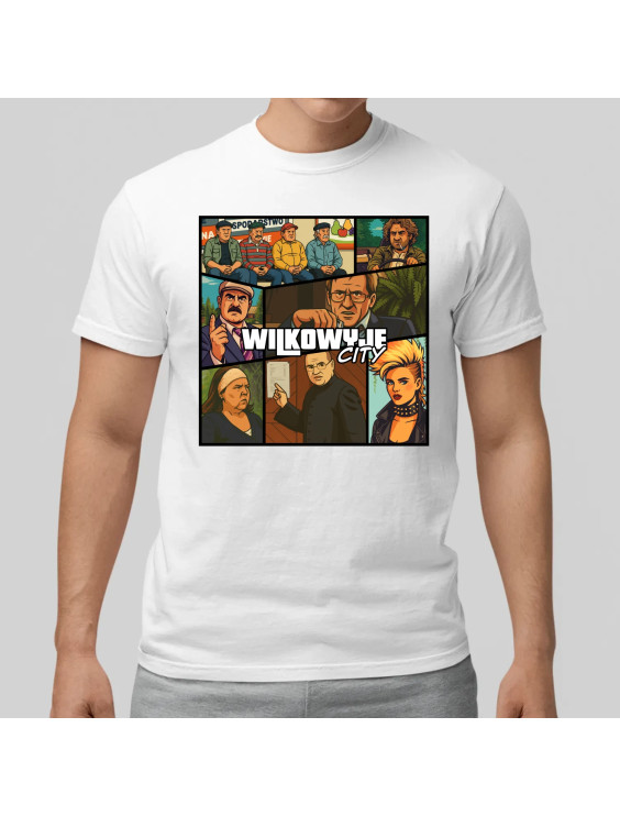 Wilkowyje City  - męska koszulka z nadrukiem