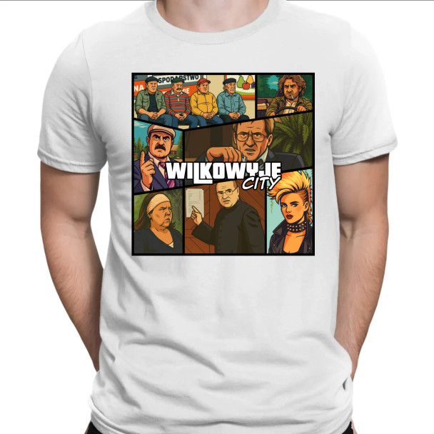 Wilkowyje City  - męska koszulka z nadrukiem