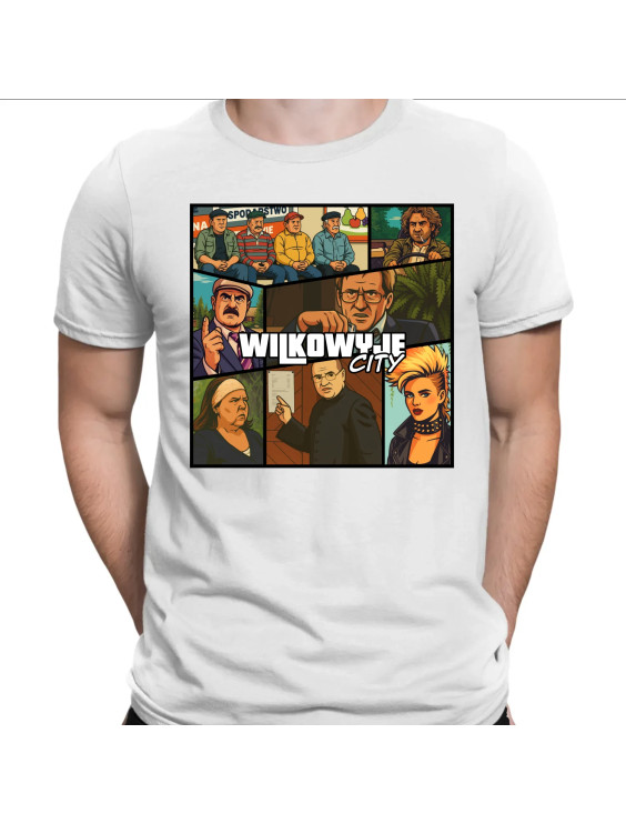 Wilkowyje City  - męska koszulka z nadrukiem