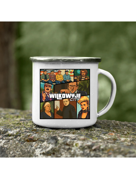 Wilkowyje City - kubek emaliowany z nadrukiem