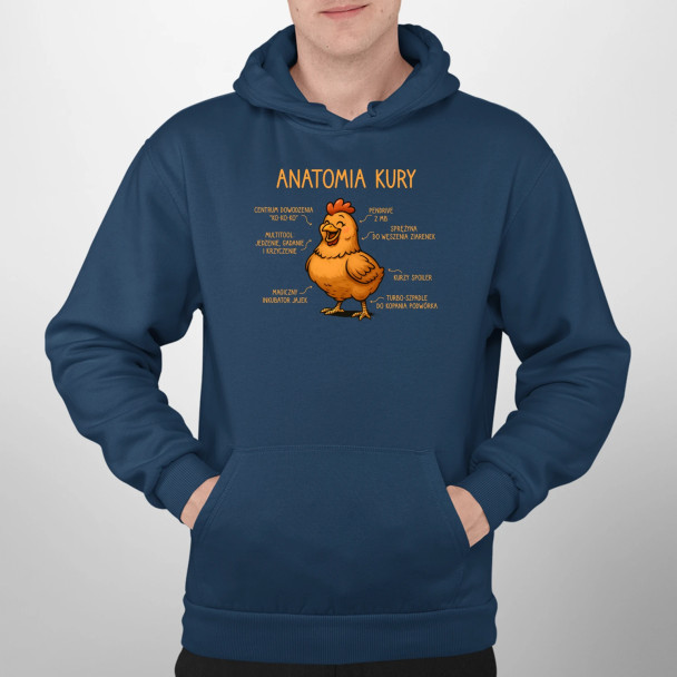 Anatomia kury - męska bluza z nadrukiem