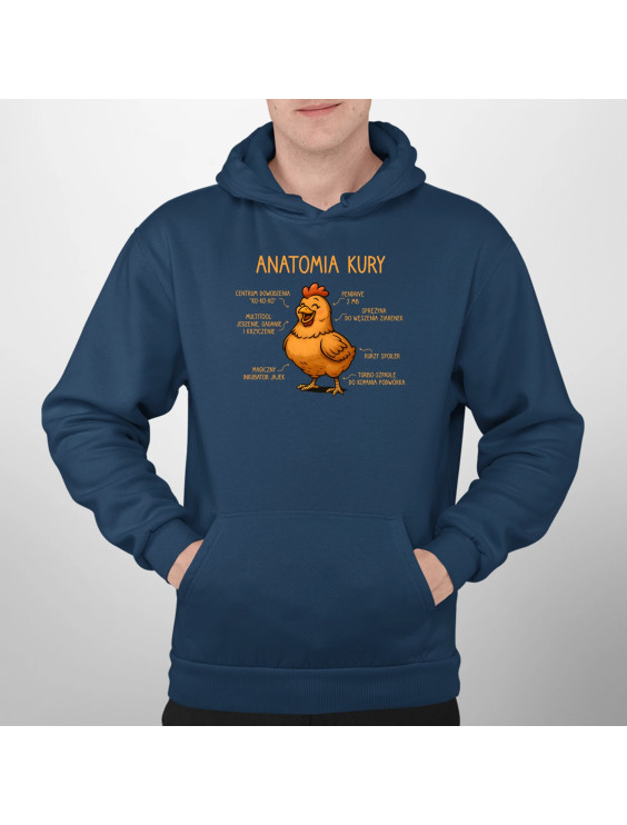 Anatomia kury - męska bluza z nadrukiem