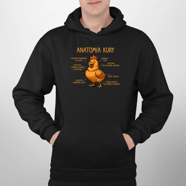 Anatomia kury - męska bluza z nadrukiem