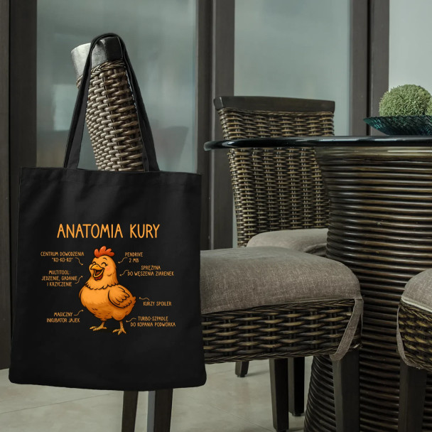 Anatomia kury - torba z nadrukiem