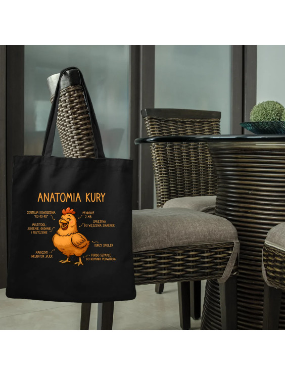 Anatomia kury - torba z nadrukiem