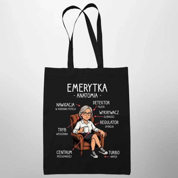 Anatomia emerytki - torba z nadrukiem