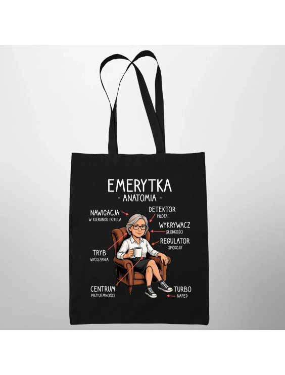 Anatomia emerytki - torba z nadrukiem