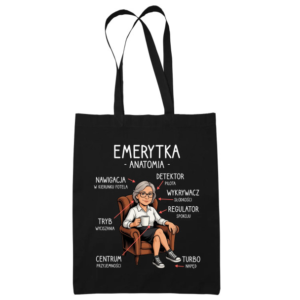Anatomia emerytki - torba z nadrukiem