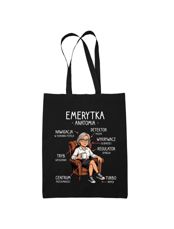 Anatomia emerytki - torba z nadrukiem