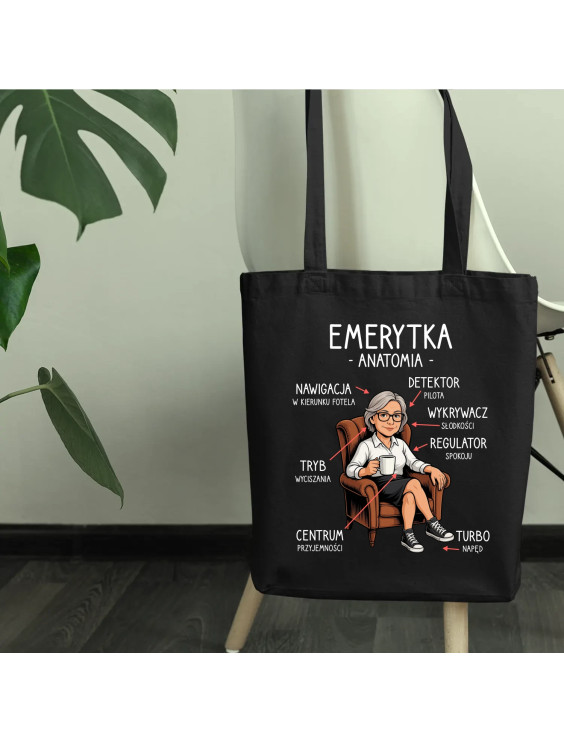 Anatomia emerytki - torba z nadrukiem