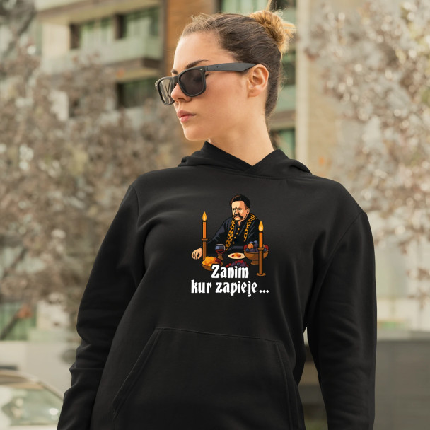 Zanim kur zapieje - damska bluza z nadrukiem