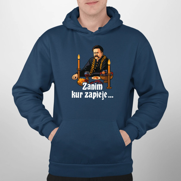 Zanim kur zapieje - męska bluza z nadrukiem