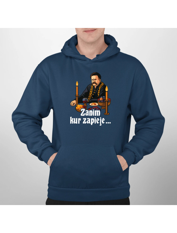 Zanim kur zapieje - męska bluza z nadrukiem