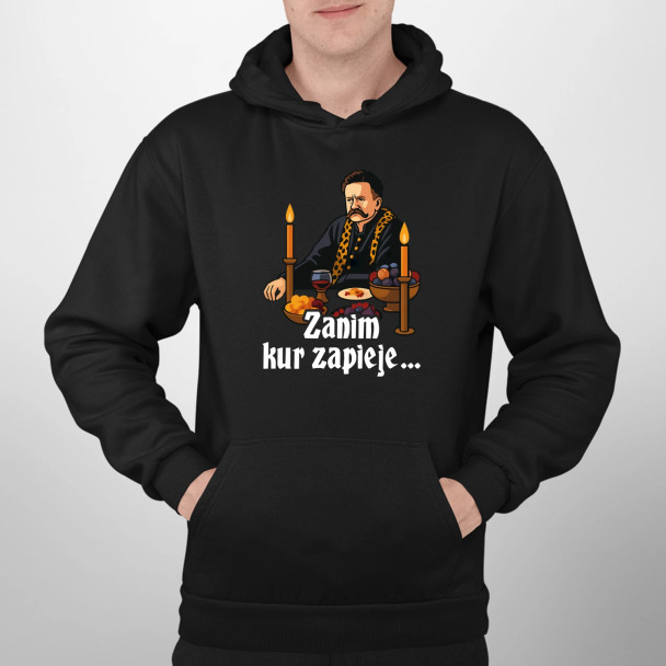Zanim kur zapieje - męska bluza z nadrukiem
