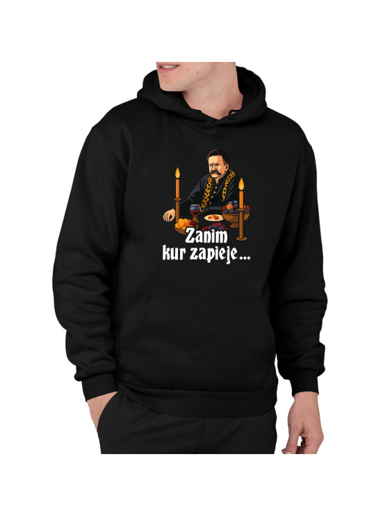 Zanim kur zapieje - męska bluza z nadrukiem