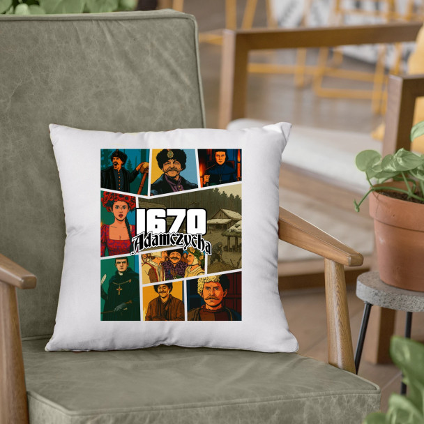 1670 Adamczycha - dla fanów serialu 1670 - poduszka z nadrukiem